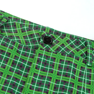 Pantalones Cintura Alta Cuadros Verde - Image 19