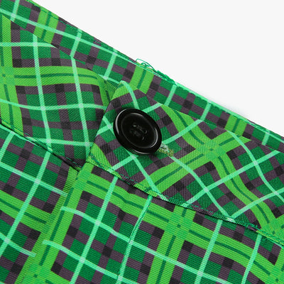 Pantalones Cintura Alta Cuadros Verde - Image 20