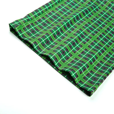 Pantalones Cintura Alta Cuadros Verde - Image 21