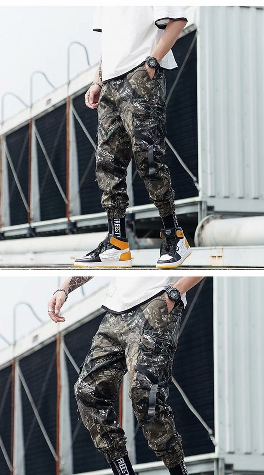 Pantalones Cargo Harem Camuflaje para Hombre - Corte Suelto y Cómodo - Image 7