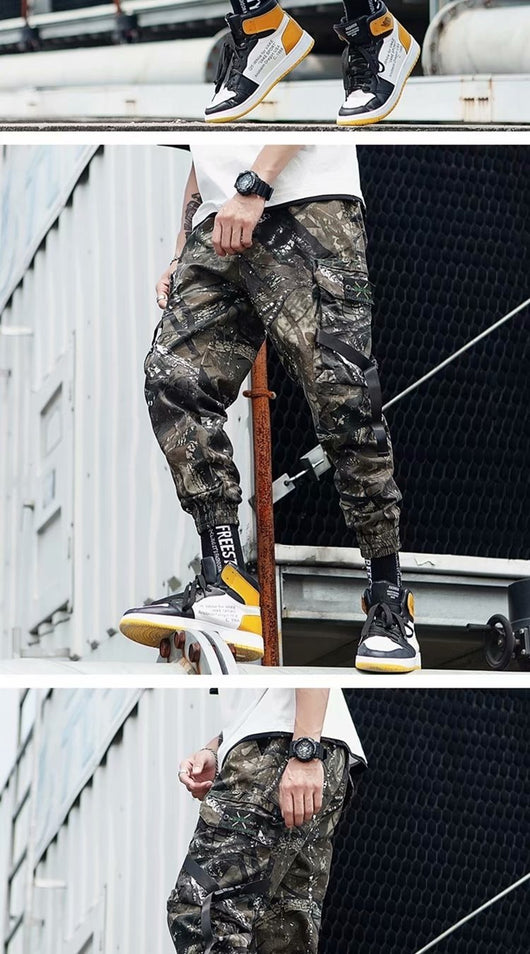 Pantalones Cargo Harem Camuflaje para Hombre - Corte Suelto y Cómodo - Image 8
