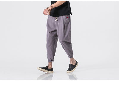 Pantalones Harem de Nueve Puntos para Hombre - Image 8