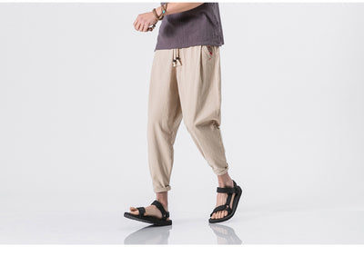 Pantalones Harem de Nueve Puntos para Hombre - Image 9