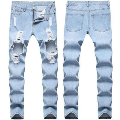 Jeans Azul Claro Rotos para Hombre - Image 7