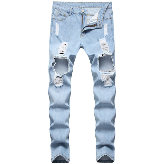 Jeans Azul Claro Rotos para Hombre - Image 8