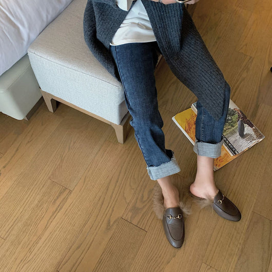 Jeans rectos con volantes en terciopelo - Image 21