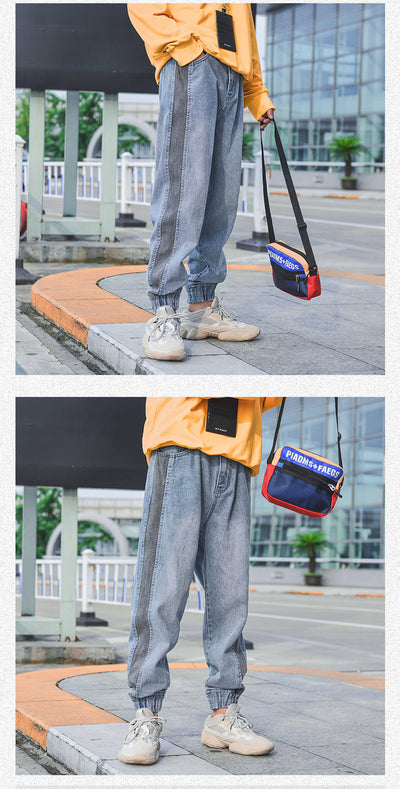 Jeans con Paneles Contrastantes - Image 11