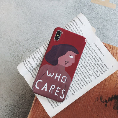 Funda para Celular Han Feng Rojo Vino Personalidad Chica - Image 6