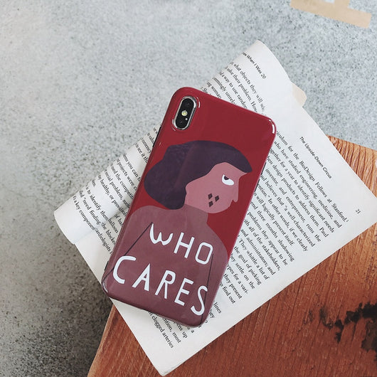 Funda para Celular Han Feng Rojo Vino Personalidad Chica - Image 6