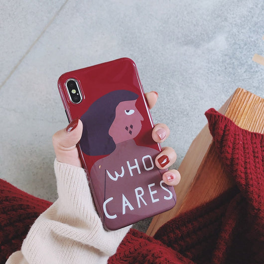 Funda para Celular Han Feng Rojo Vino Personalidad Chica - Image 7