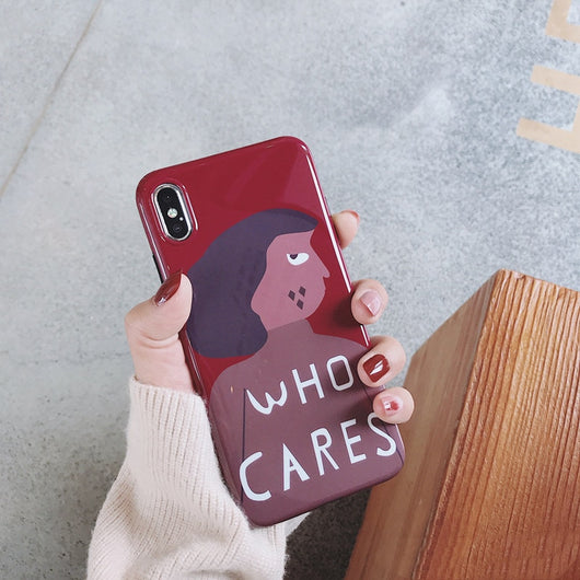 Funda para Celular Han Feng Rojo Vino Personalidad Chica - Image 9