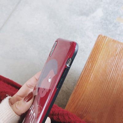 Funda para Celular Han Feng Rojo Vino Personalidad Chica - Image 10