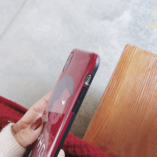 Funda para Celular Han Feng Rojo Vino Personalidad Chica - Image 10