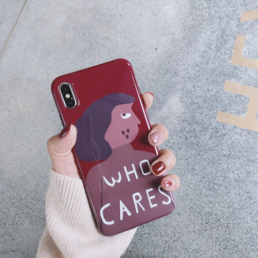 Funda para Celular Han Feng Rojo Vino Personalidad Chica - Image 12