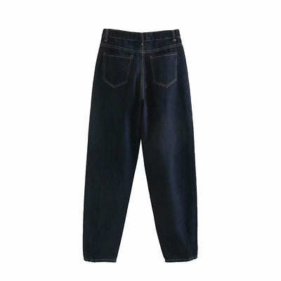 Jeans Sueltos Plisados Estilo Europeo y Americano - Image 24