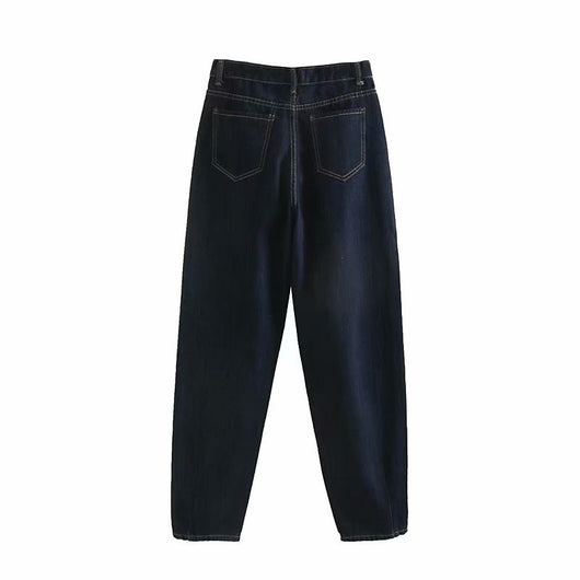Jeans Sueltos Plisados Estilo Europeo y Americano - Image 24