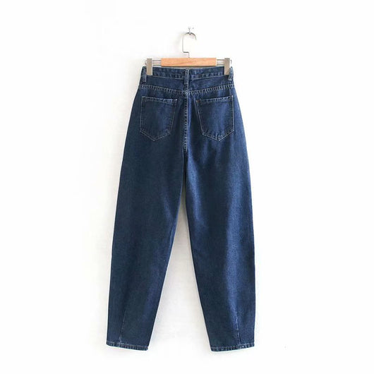 Jeans Sueltos Plisados Estilo Europeo y Americano - Image 30
