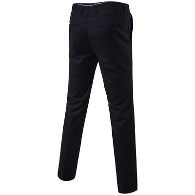 Pantalones casuales ajustados para hombre en colores sólidos - Image 9