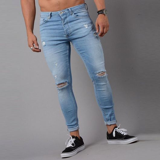 Jeans Rotos para Hombre con Desgarre en los Tobillos - Image 12