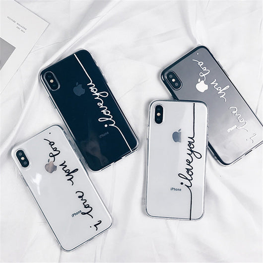 Funda Transparente con Diseño de Letras para Celular - Image 2