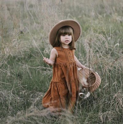 Vestido Princesa Niña Lino Plisado con Encaje - Colección Verano Europeo - Image 11