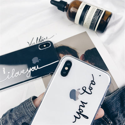 Funda Transparente con Diseño de Letras para Celular - Image 4