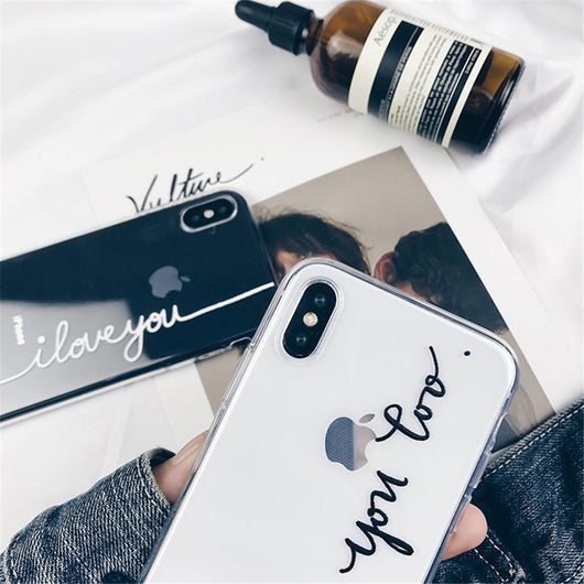 Funda Transparente con Diseño de Letras para Celular - Image 4