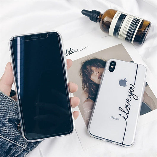 Funda Transparente con Diseño de Letras para Celular - Image 5