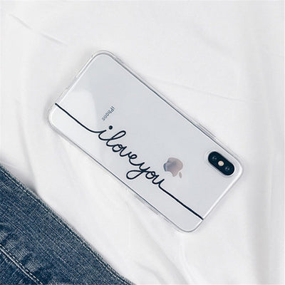 Funda Transparente con Diseño de Letras para Celular - Image 8