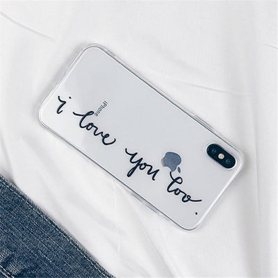 Funda Transparente con Diseño de Letras para Celular - Image 9
