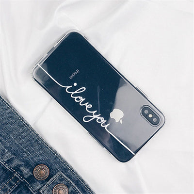 Funda Transparente con Diseño de Letras para Celular - Image 10