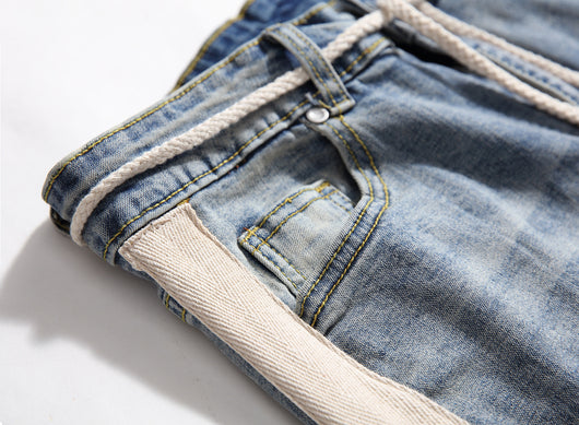 Pantalones Jeans Slim con Rasgados y Cierre Lateral - Estilo Urbano Kanye - Image 10
