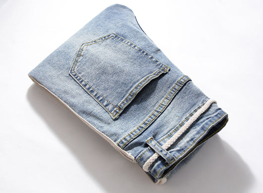 Pantalones Jeans Slim con Rasgados y Cierre Lateral - Estilo Urbano Kanye - Image 14