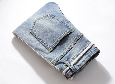 Pantalones Jeans Slim con Rasgados y Cierre Lateral - Estilo Urbano Kanye - Image 18