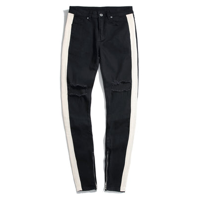Pantalones Jeans Slim con Rasgados y Cierre Lateral - Estilo Urbano Kanye - Image 19