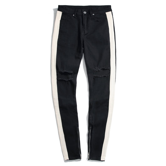Pantalones Jeans Slim con Rasgados y Cierre Lateral - Estilo Urbano Kanye - Image 19