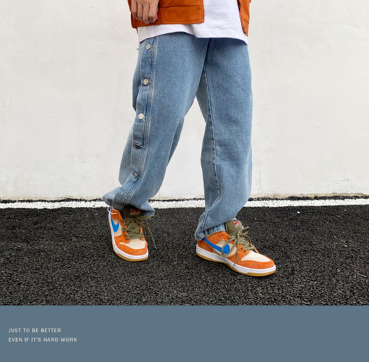 Pantalones de pierna ancha con botones laterales - Image 13