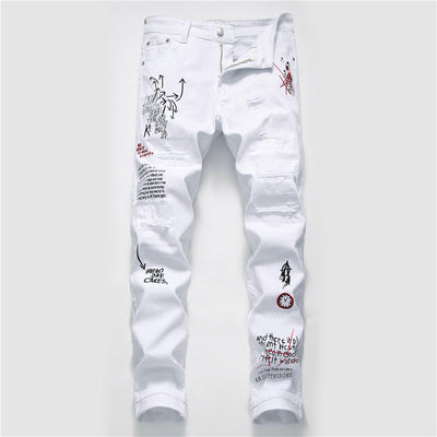 Jeans Rotos con Bordado Artesanal - Image 13