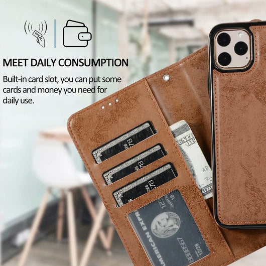 Funda de Cuero Retro con Cierre Magnético para Teléfono - Image 4