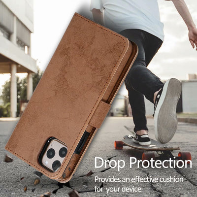 Funda de Cuero Retro con Cierre Magnético para Teléfono - Image 11