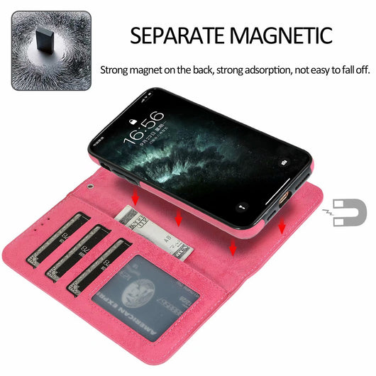 Funda de Cuero Retro con Cierre Magnético para Teléfono - Image 23
