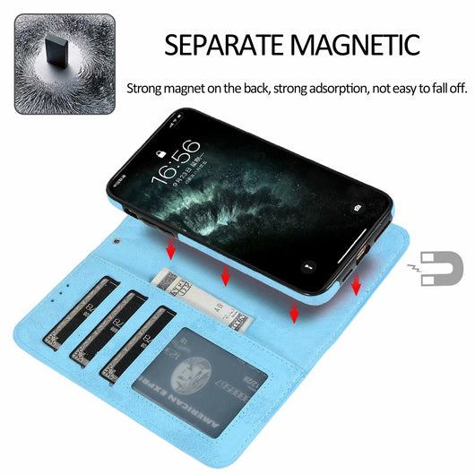 Funda de Cuero Retro con Cierre Magnético para Teléfono - Image 26