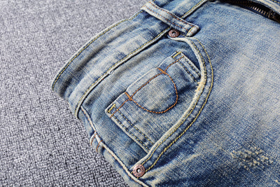 Jeans Retro Hombre Lavado Vintage con Elasticidad - Image 10