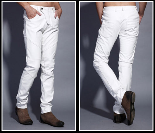 Pantalones de Cuero Patchwork - Image 5