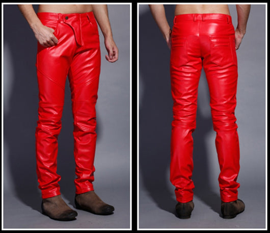 Pantalones de Cuero Patchwork - Image 11