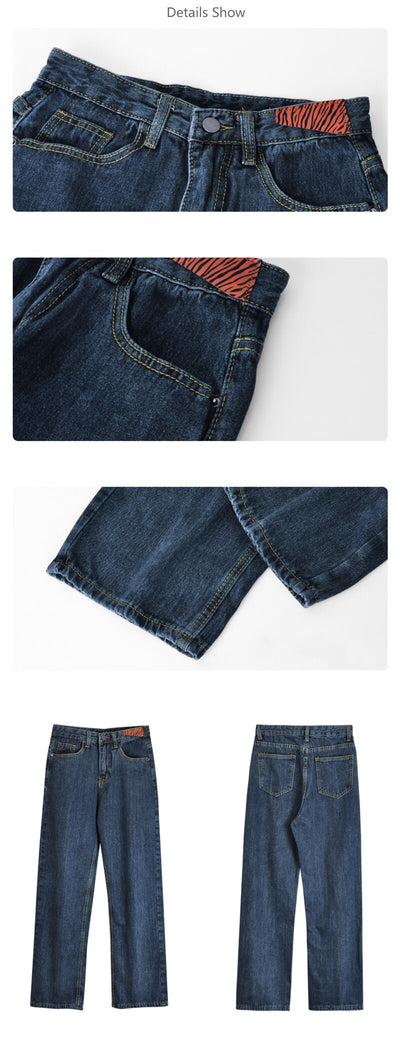 Jeans Retro de Cintura Alta y Pierna Ancha para Mujer - Image 13