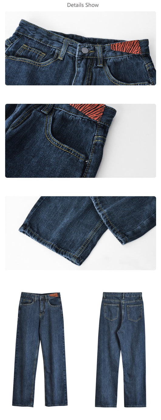 Jeans Retro de Cintura Alta y Pierna Ancha para Mujer - Image 13