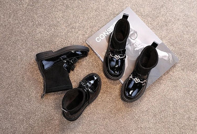 Botas de Algodón para Niñas con Detalles de Cuero Sintético y Terciopelo - Image 7