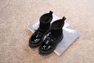 Botas de Algodón para Niñas con Detalles de Cuero Sintético y Terciopelo - Image 10
