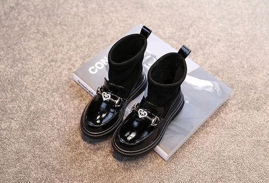 Botas de Algodón para Niñas con Detalles de Cuero Sintético y Terciopelo - Image 12